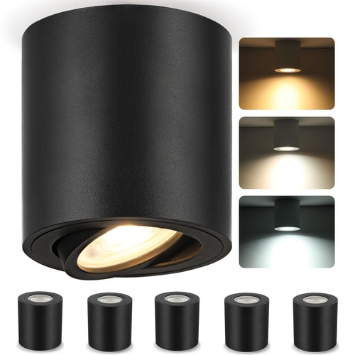 Faretti neri led plafoniera - neri,